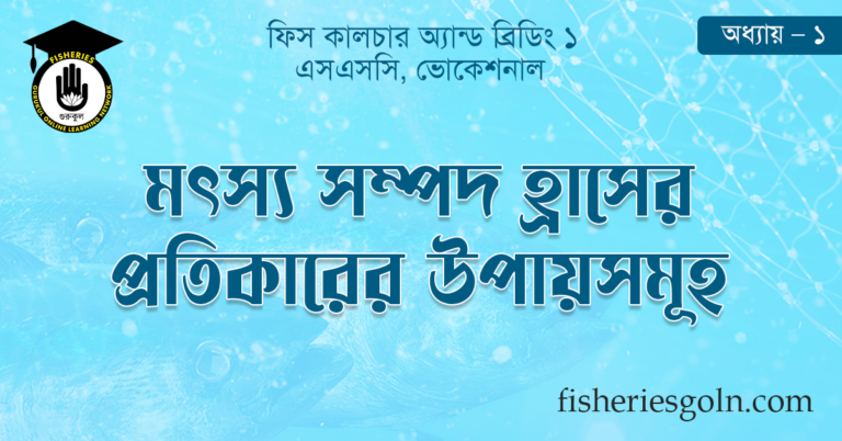 মৎস্য সম্পদ হ্রাসের প্রতিকারের উপায়সমূহ
