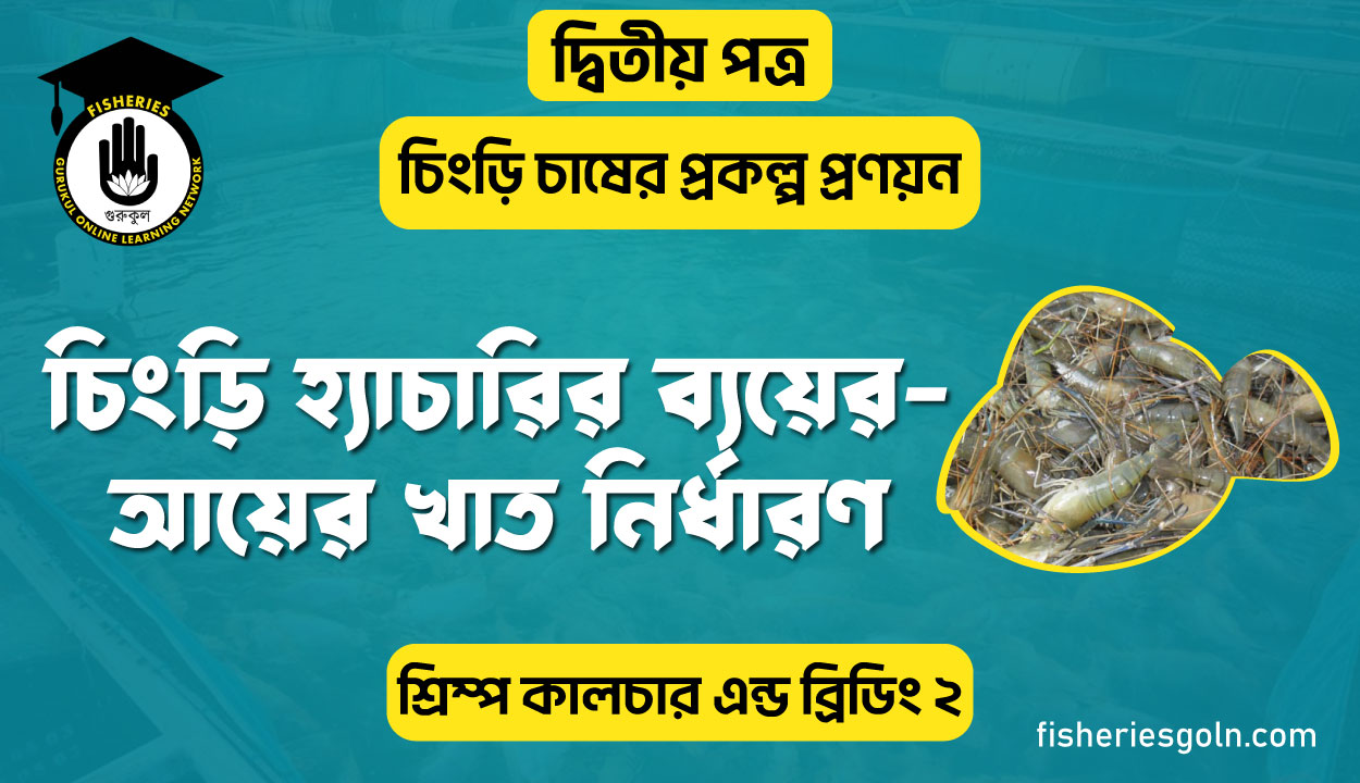 চিংড়ি হ্যাচারির ব্যয়ের-আয়ের খাত নির্ধারণ | অধ্যায়-৭ | শ্রিম্প কালচার এন্ড ব্রিডিং-২
