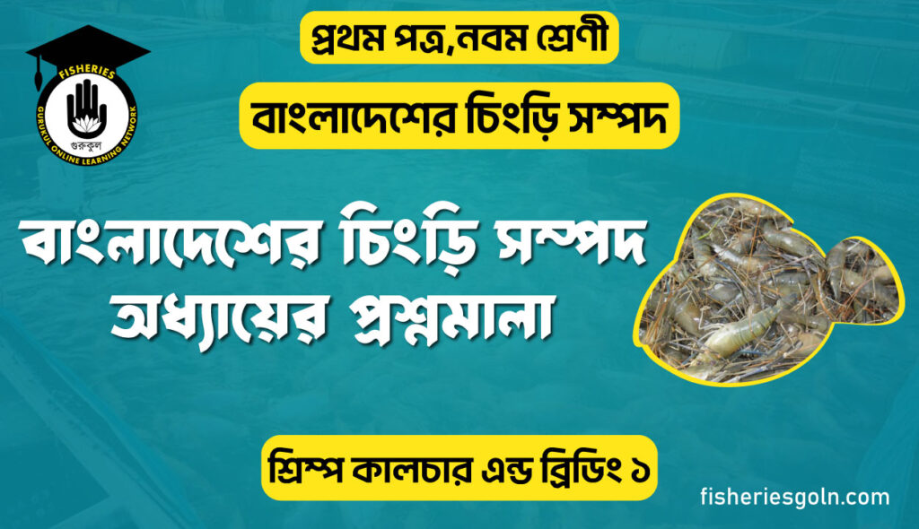 বাংলাদেশের চিংড়ি সম্পদ অধ্যায়ের প্রশ্নমালা । ১ম অধ্যায় । শ্রিম্প কালচার এন্ড ব্রিডিং ১