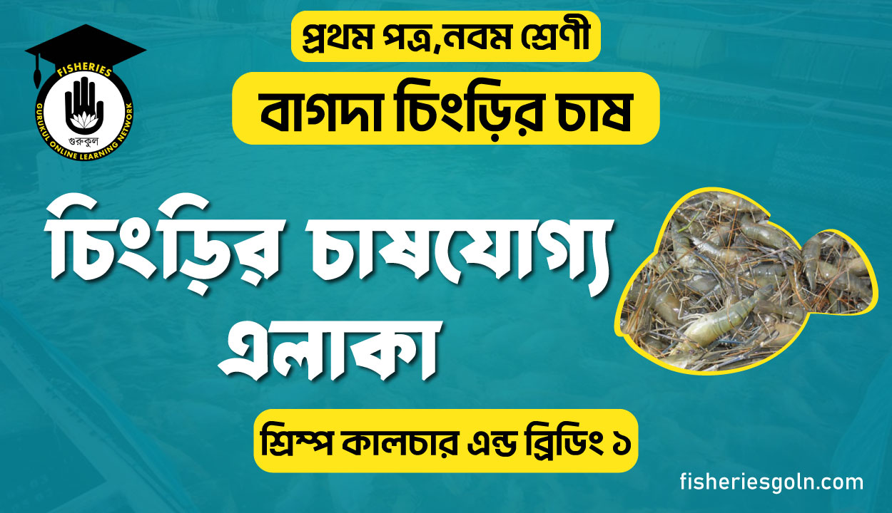 চিংড়ির চাষযোগ্য এলাকা। ৩য় অধ্যায় । শ্রিম্প কালচার এন্ড ব্রিডিং ১